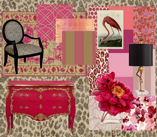 pink colors moodboard