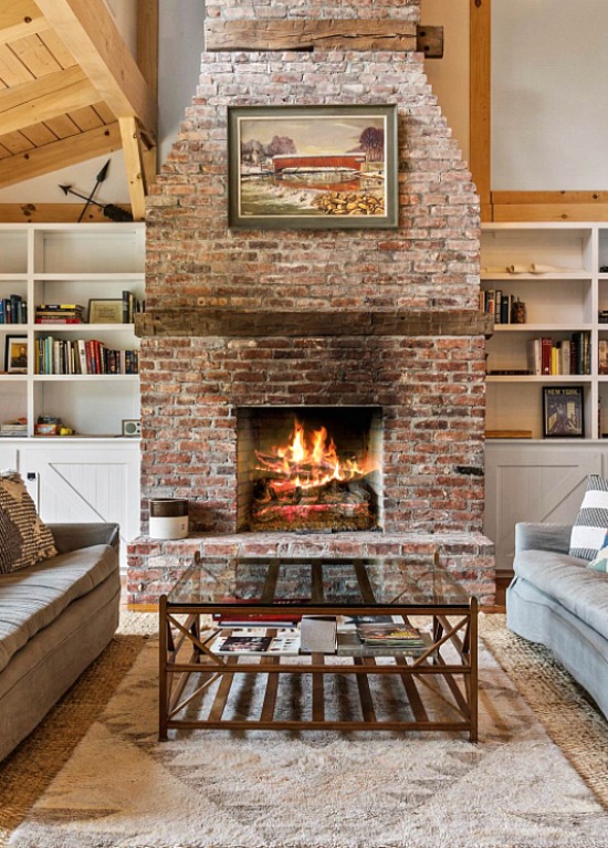 Old Chatham New York farmhouse fireplace