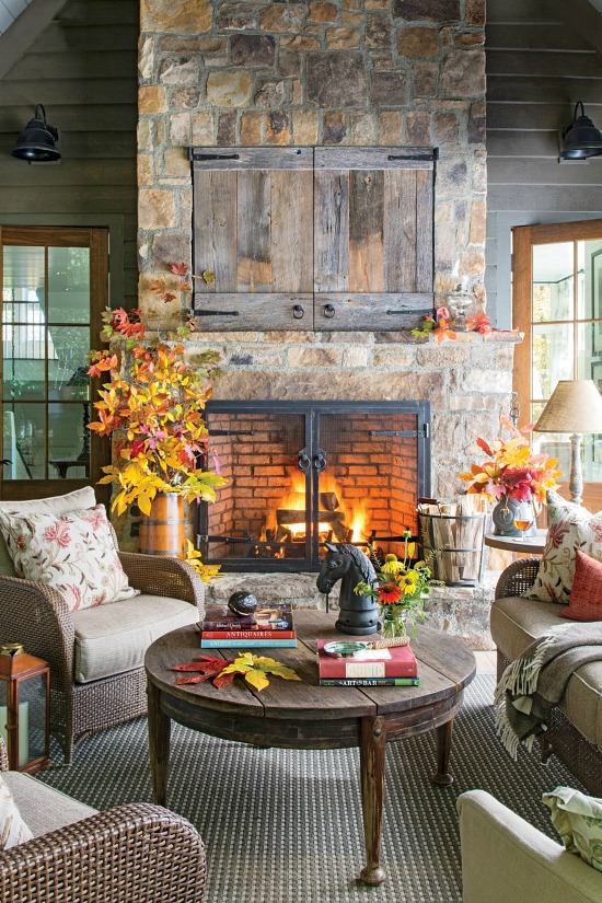 fall-styled-fireplace