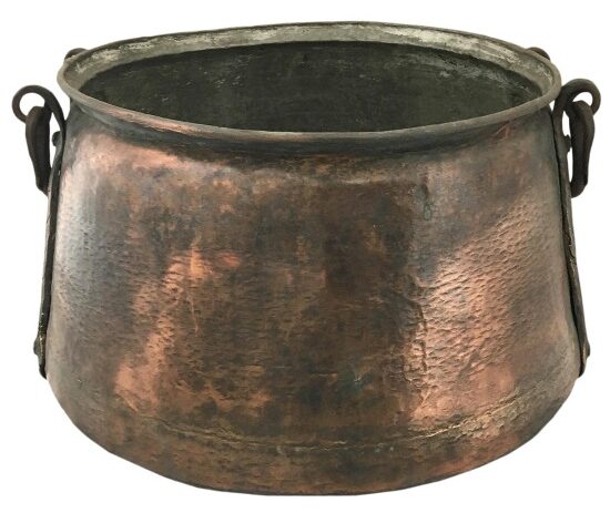 hand-hammered-antique-copper-cauldron