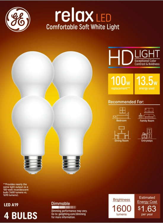 GE-Relax-HD-LED-Light-Bulbs-100-Watt-Soft-White-A19-Bulbs-Medium-Base-Frosted-Finish-4pk