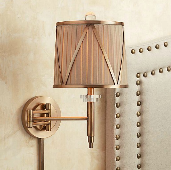 swing arm wall with sconce shade