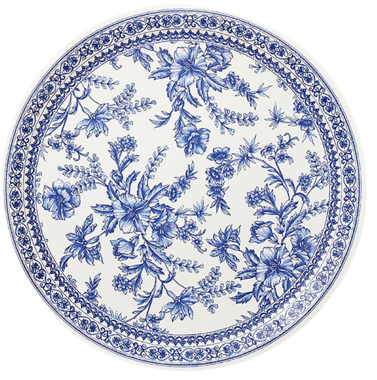 French-toile-flowers-paper-plates