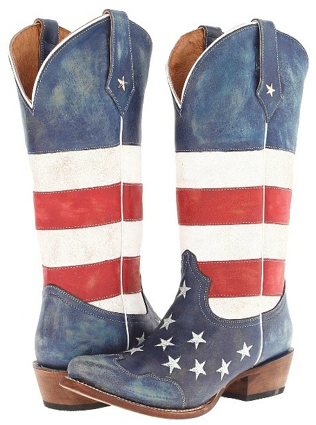 Women's American Flag Snip Toe Boots