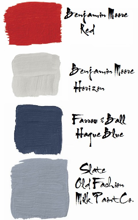 red white and blue color palette