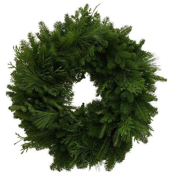 Balsam Mixed Greens Fresh Wreath