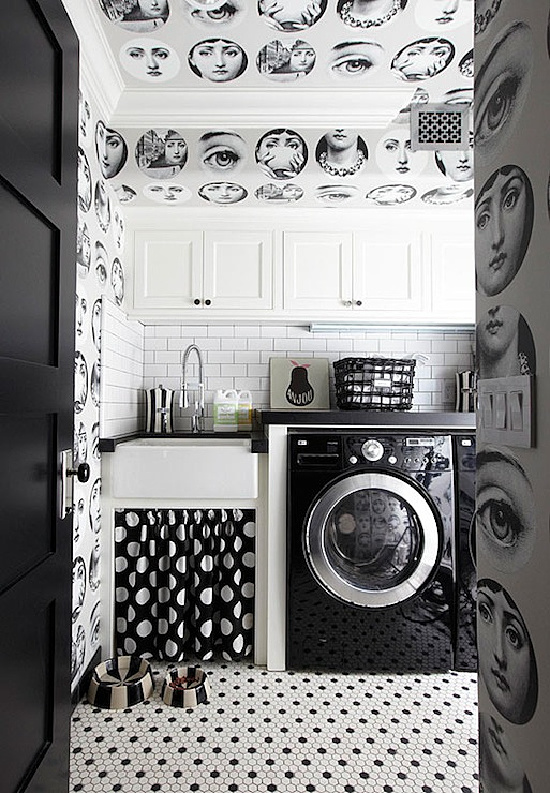 black-white-laundry-room