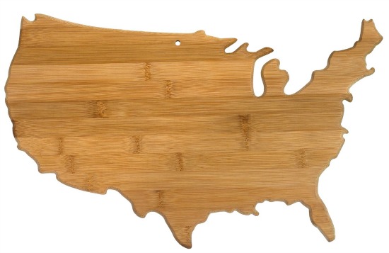 Totally Bamboo State Shaped Bamboo Cutting Board