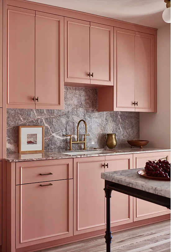 coral-pink-shaker-cabinets