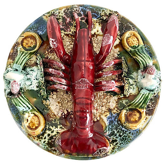 Majolica Palissy Small Lobster Plate