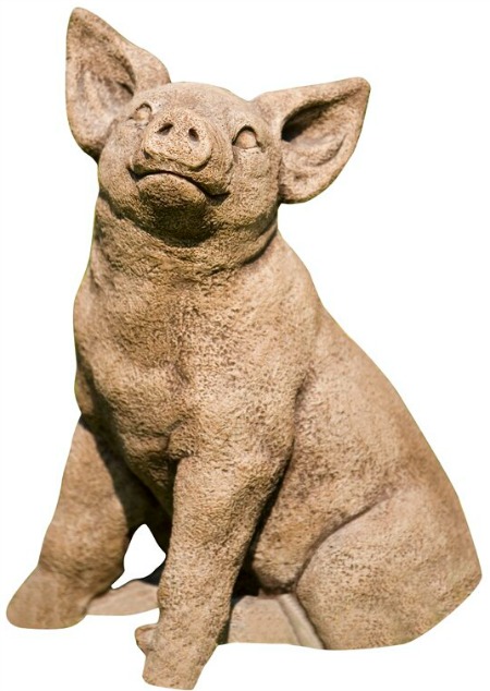Perky Pig Statue