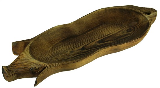 hand carved wood serving platter1