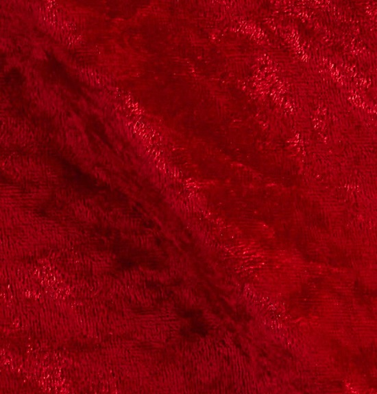 Stretch Panne Velvet Velour Red Fabric