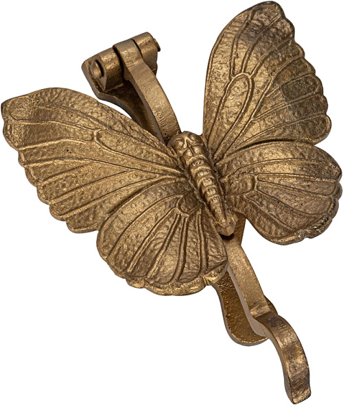 Creative Co-Op Gold Cast Metal Butterfly Door Knocker, Antique