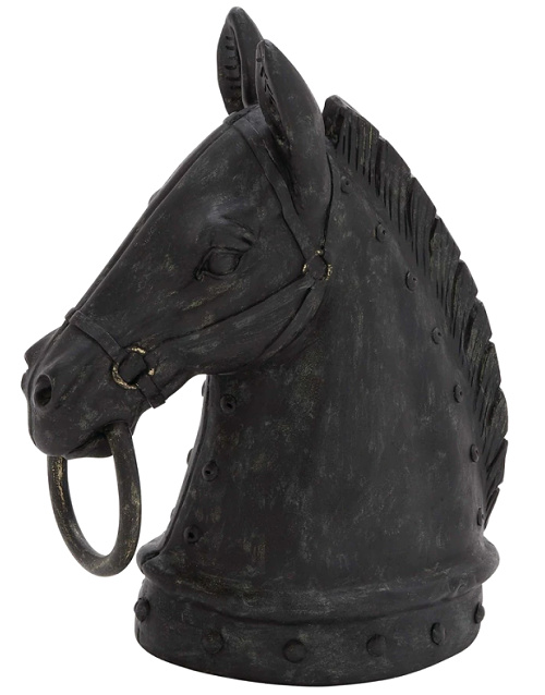 The Gray Barn Jartop Polystone Horse Head Sculpture