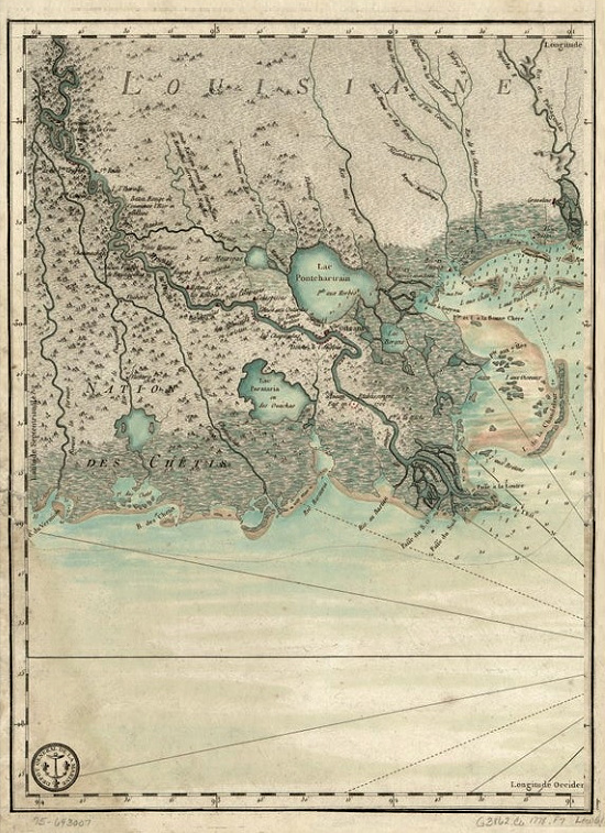 Louisiane gulf coast map