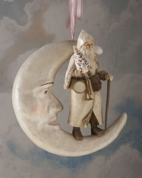 Horchow-moon-Santa-ornament