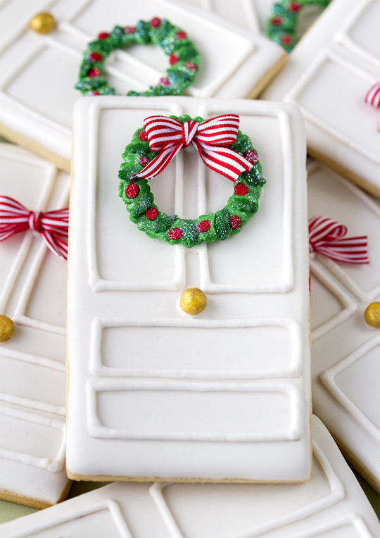 decorated-doors-wreaths-Christmas-cookies