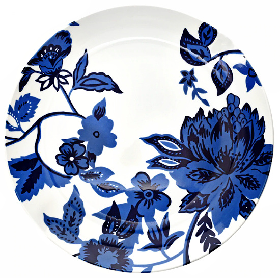 Royal Norfolk Blue Floral Dinner Plate