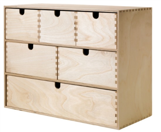 MOPPE Mini storage chest, birch plywood