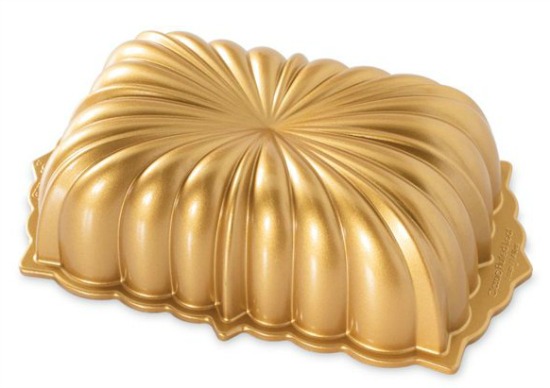 Nordic Ware Premier Gold Classic Fluted Loaf Pan