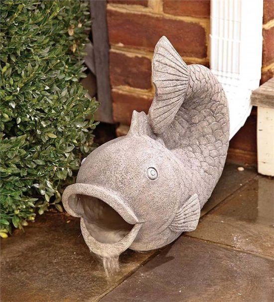 Fish+Downspout+Statue