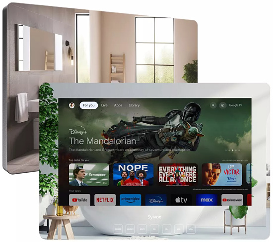 Smart Bathroom TV, Google System Magic Mirror TV for Bathroom