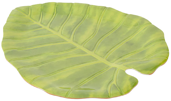 Turquoise Sun Leaf Shaped Serving Platter