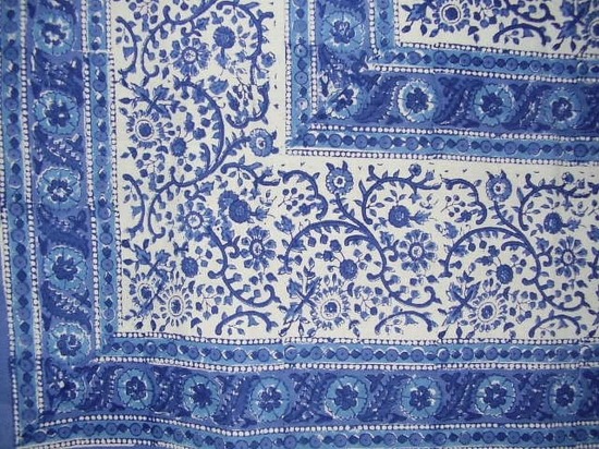 Homestead Rajasthan Block Print Cotton Tablecloth
