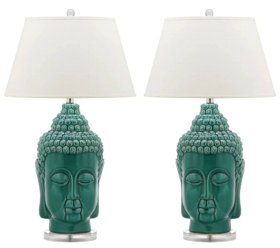 Safavieh Lighting Serenity Teal Buddha Lamp