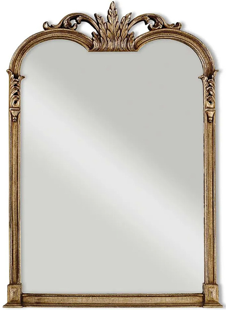 Brushed Gold Ornate Contemporary Square Mirror