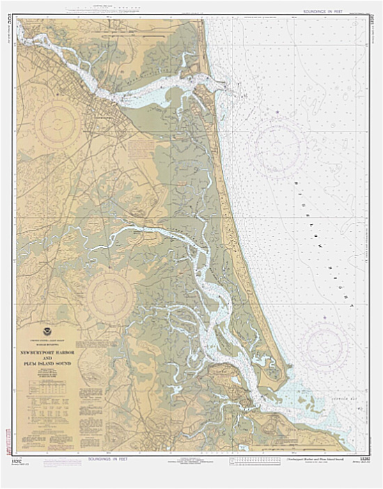 Newburyport Harbor and Plum Island Map - 1978 - Nautical Chart Print