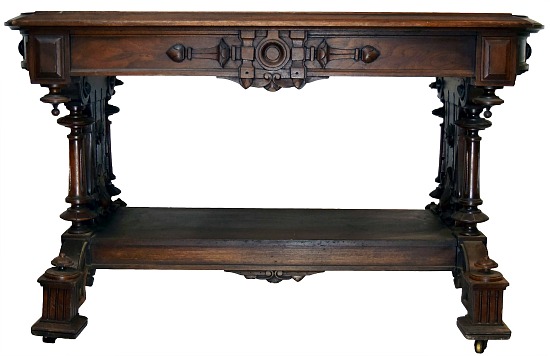 architectural.antiques.carved.walnut.library.table.furniture.furniture.tables.wood.upholstery.fabric.1497376615