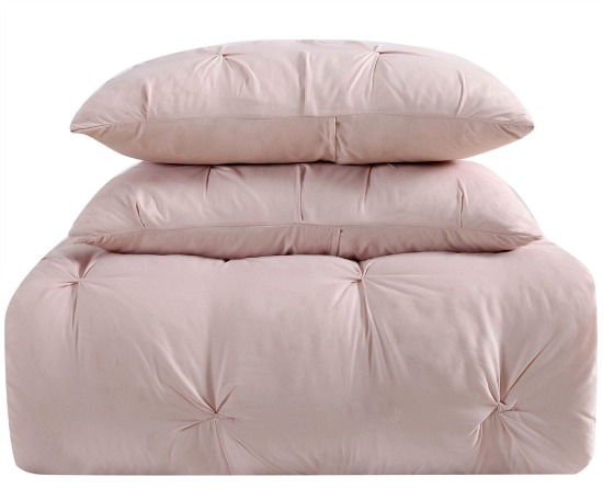 Truly Soft Pleated Blush Twin XL Comforter Set