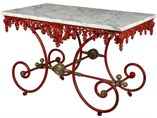 19th Century French Iron Pastry Table