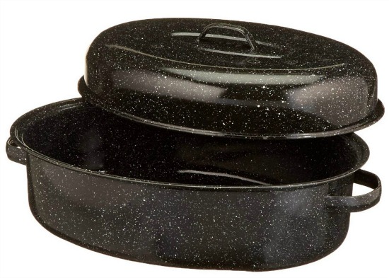 graniteware-oval-roaster-black