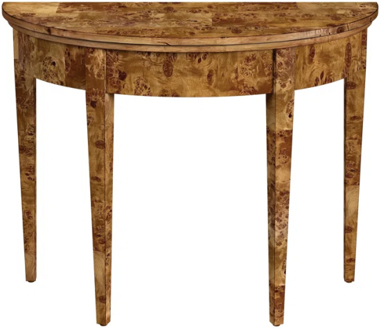Hampton 36 in. Light Brown Specialty Wood Demilune Console