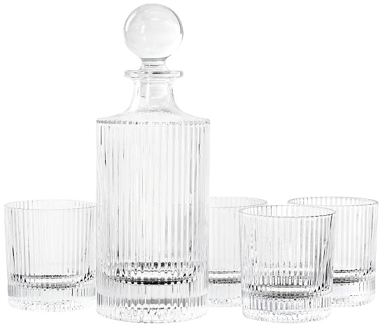 Gibson-Home-Acropolis-5-Piece-Decanter-and-Double-Old-Fashioned-Glasses-Set