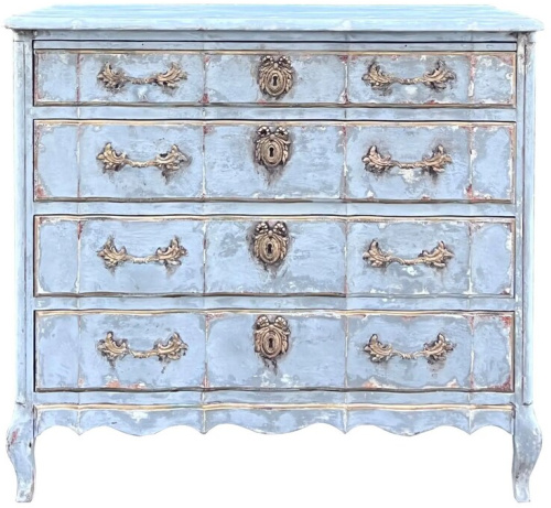 Permacraft Cherry Gustavian Grey French Provincial Bachelors Chest Commode