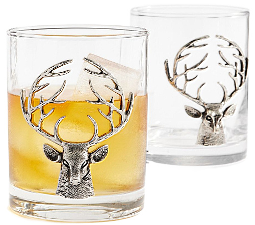 bronze-stag-medallion-double-old-fashioned-set-of-2