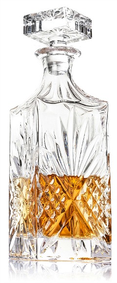 Diamond Decanter with Glass Stopper 