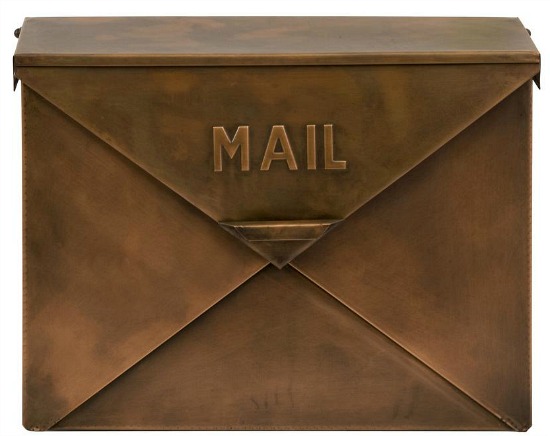 Tauba Copper Finish Mailbox