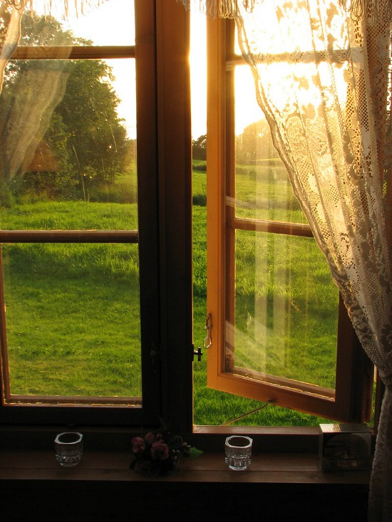 open window sunrise