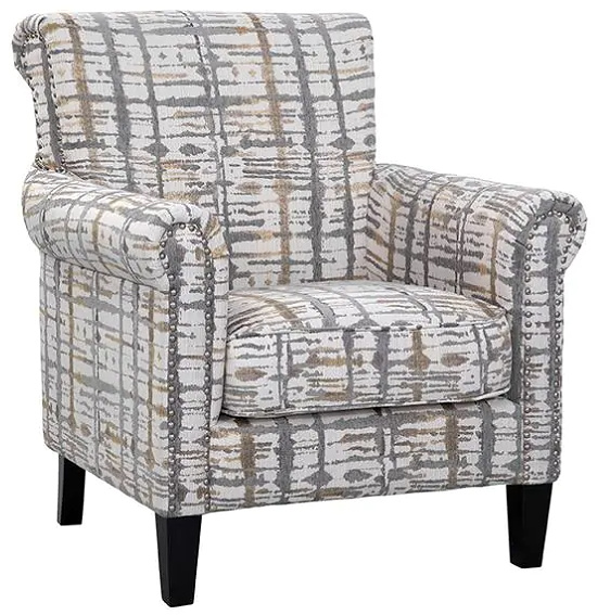Roseanne Accent Chair - Gold/Grey