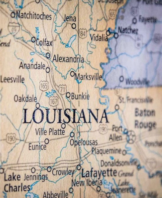 Louisiana-Mississippi-map