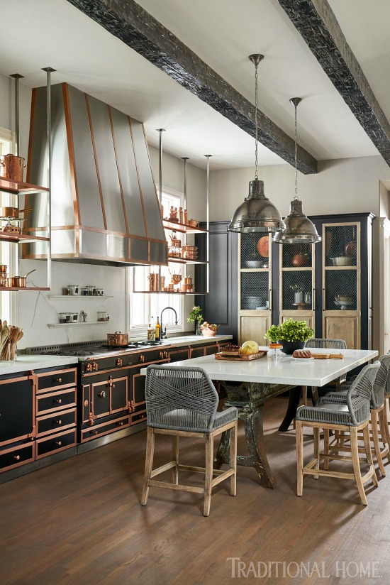 French copper kitchen
