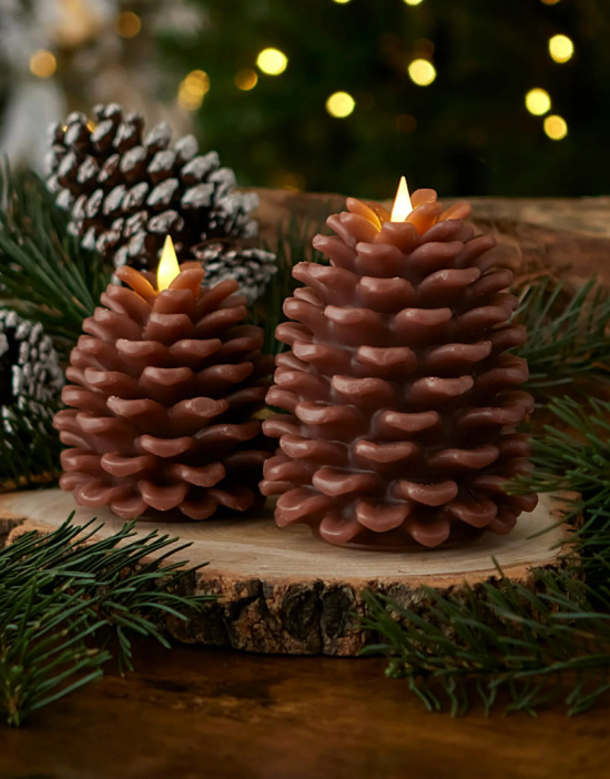 Pinecone Flameless Candle