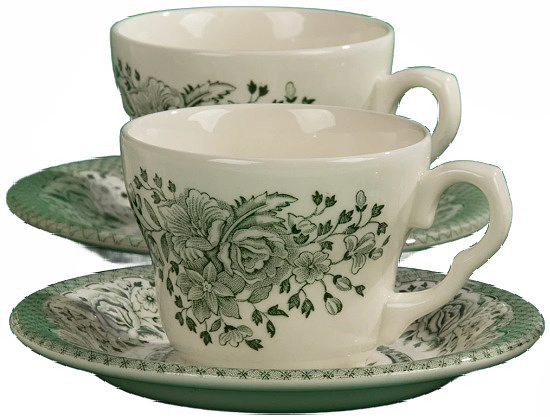 Set of 6 Cups and Saucers - EIT