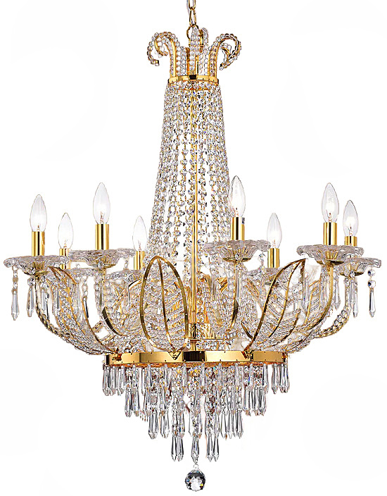 Stavith Crystal and Metal 8-light Chandelier-1