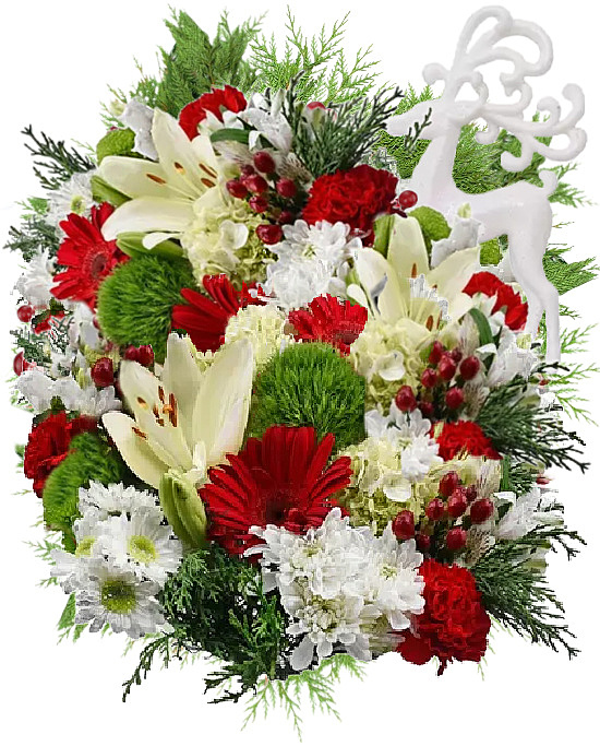 holiday-fresh-floral-bouquet-greenery